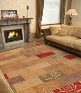 handmade Modern Gabbeh Beige Tan Hand Knotted RECTANGLE 100% WOOL area rug 9  x 12